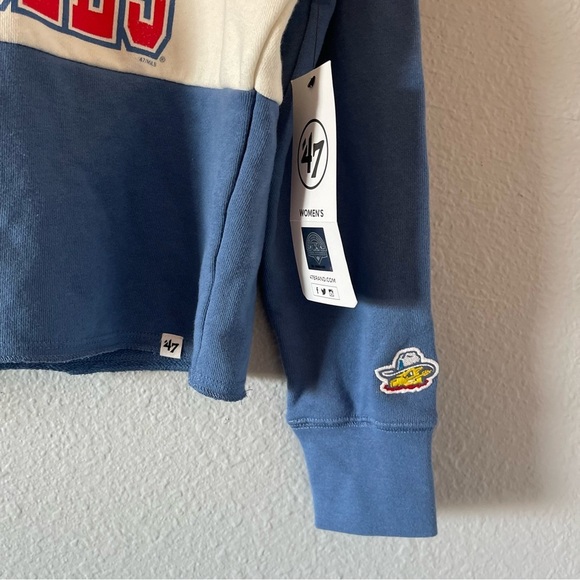 NWT 47 Amarillo Sod Poodles Blue Logo Quarter Zip Sweatshirt Women's Size Small - Picture 3 of 6